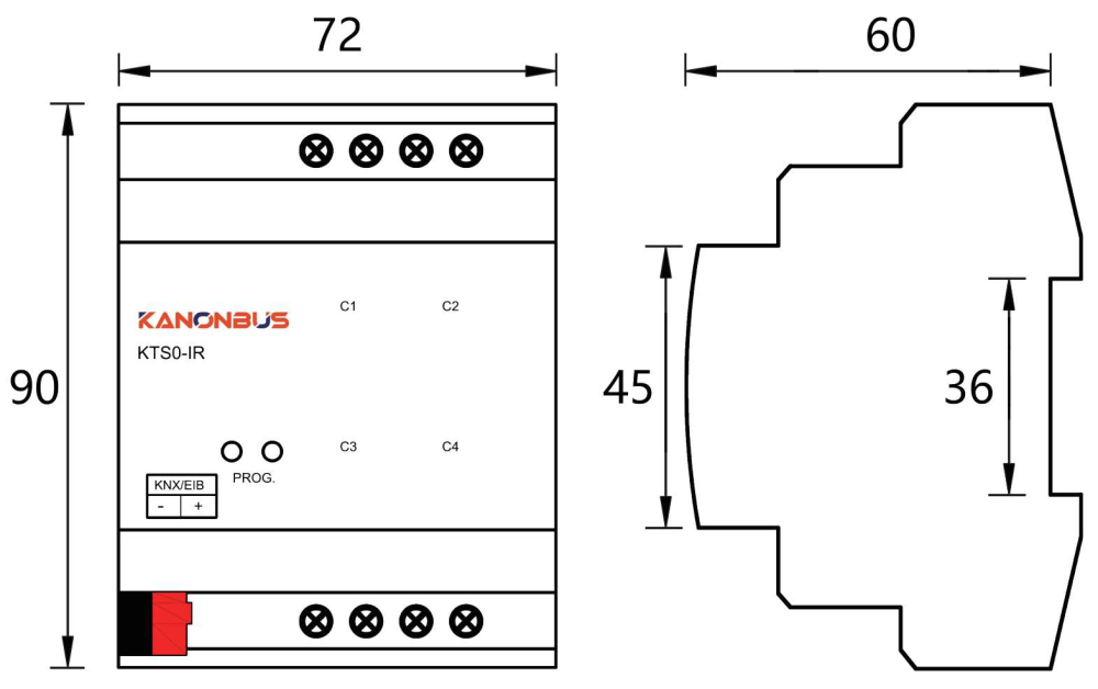 Bộ điều khiển KNX gateway IR Kanonbus - KTS0-IR slide 1