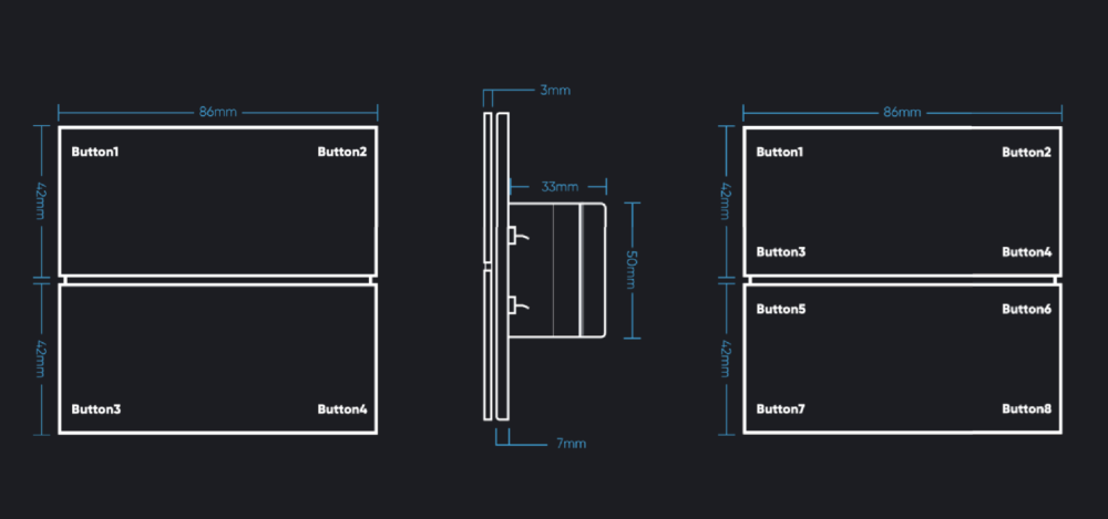 Công tắc điều khiển KNX Kanonbus - KTE8TS-M slide 4