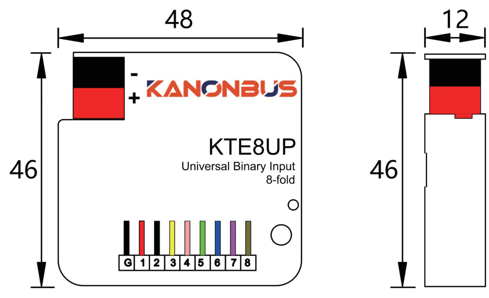 Module đầu vào công tắc cơ KNX Kanonbus - KTE8UP slide 1
