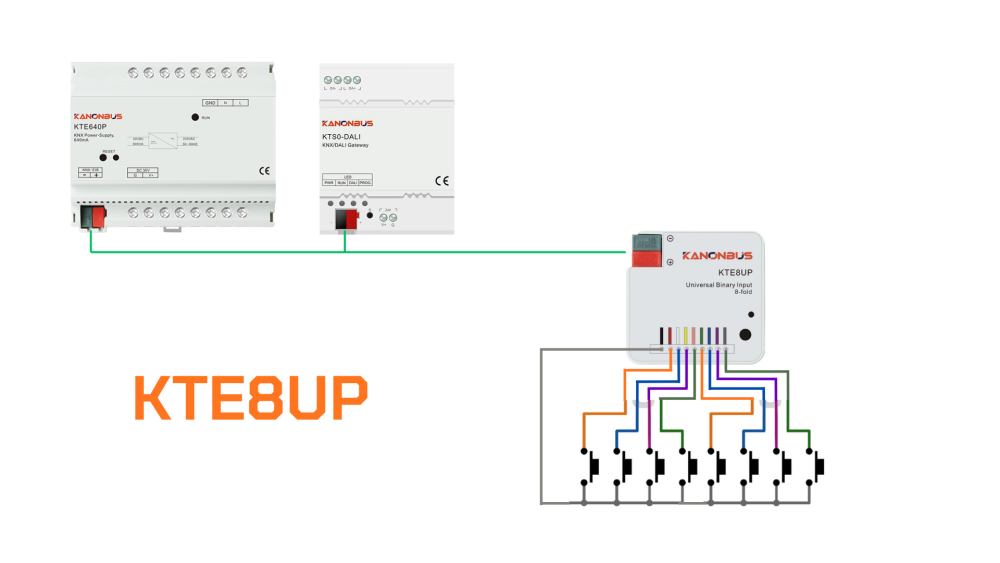 Module đầu vào công tắc cơ KNX Kanonbus - KTE8UP slide 3
