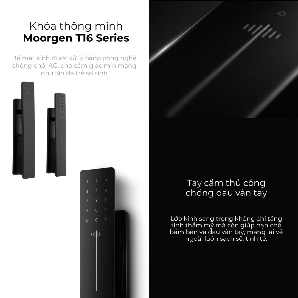 Khóa cửa thông minh vân tay tĩnh mạch T16 Moorgen 1