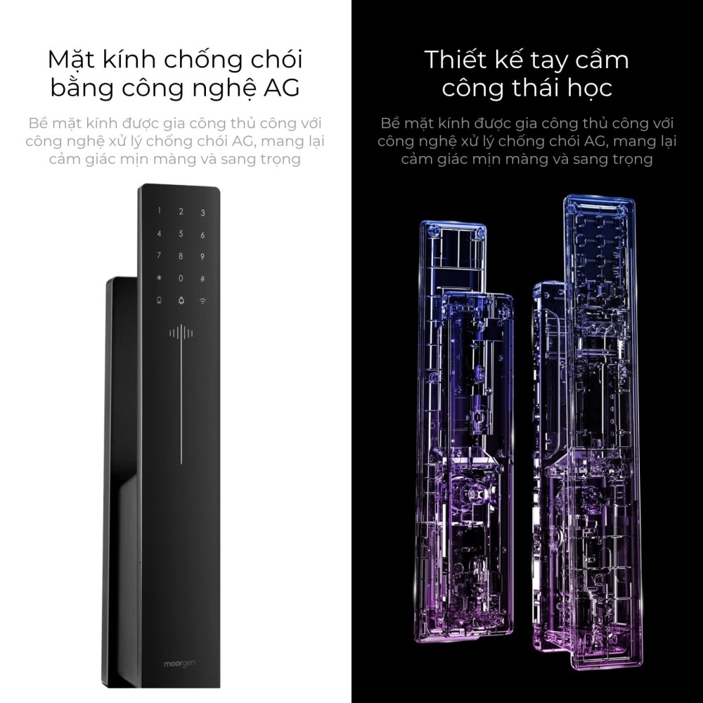 Khóa cửa thông minh vân tay tĩnh mạch T16 Moorgen 3