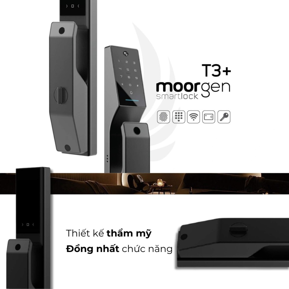 Khóa cửa thông minh vân tay tĩnh mạch T3+ Moorgen 1