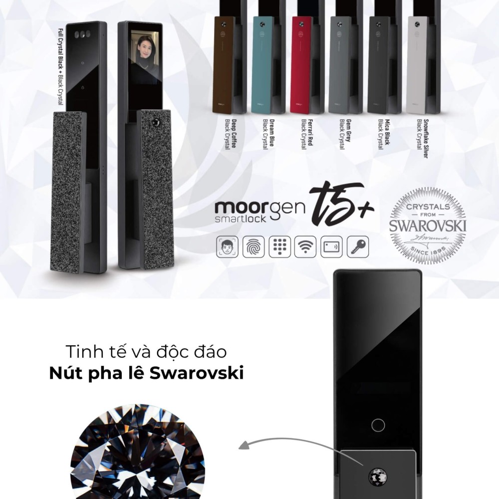 Khóa cửa thông minh vân tay tĩnh mạch T5+ Moorgen 1