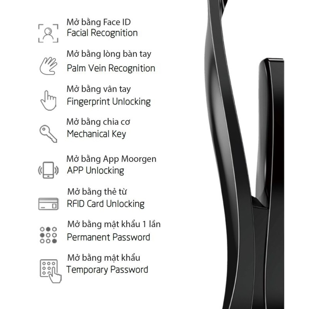 Khóa cửa thông minh vân tay tĩnh mạch T66 Moorgen slide 1