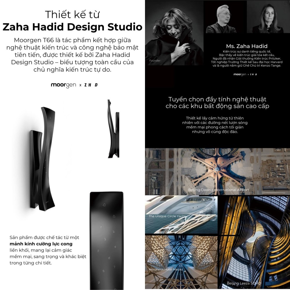 Khóa cửa thông minh vân tay tĩnh mạch T66 Moorgen 1