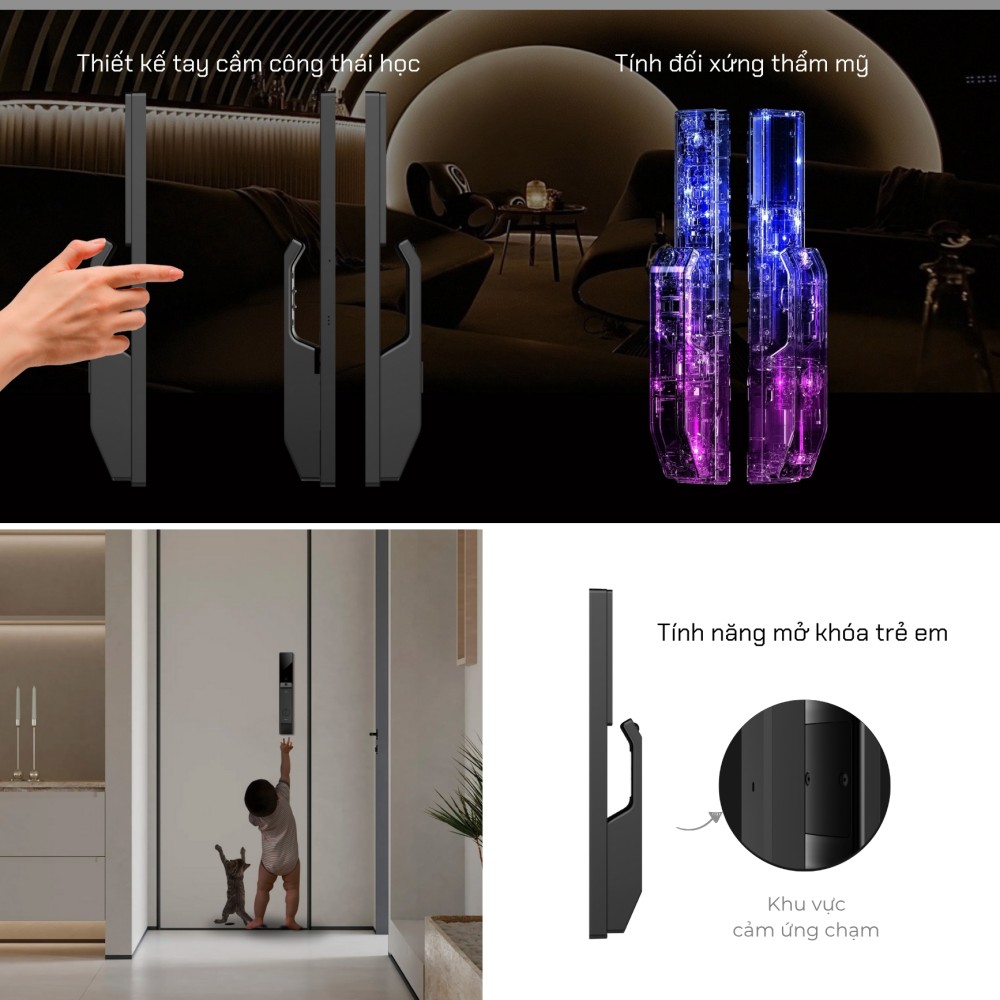 Khóa cửa thông minh vân tay tĩnh mạch T9 Moorgen slide 15