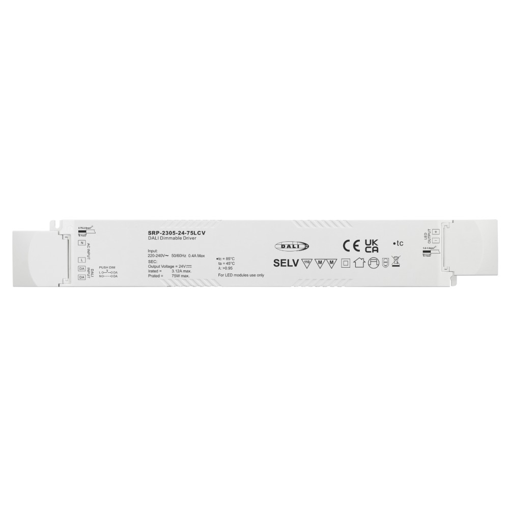 LED driver 75W 1CH 24VDC DALI DT6 Sunricher - SRP-2305-24-75LCVT