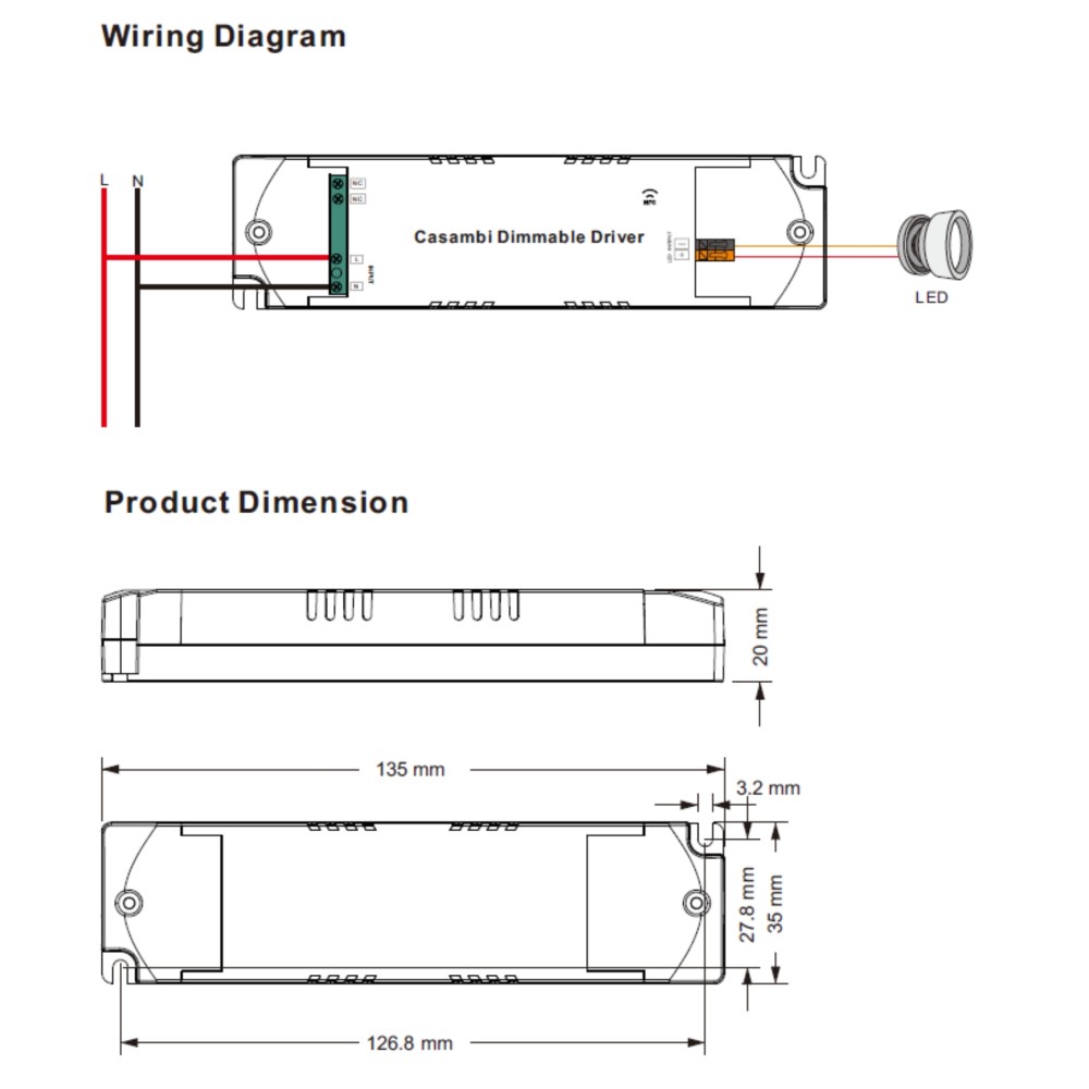 LED Driver CC Casambi 12W 6-42V 1 kênh NFC - SRP-CA9105N-12CC100-700 slide 2