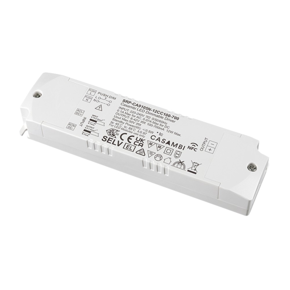 LED Driver CC Casambi 12W 6-42V 1 kênh NFC - SRP-CA9105N-12CC100-700