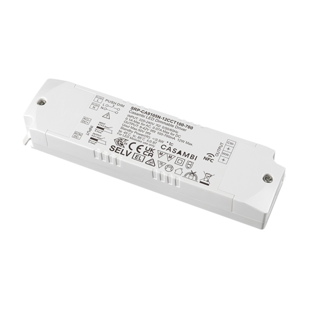 LED Driver CC Casambi 12W 6-42V 2 kênh NFC - SRP-CA9105N-12CCT100-700 slide 2