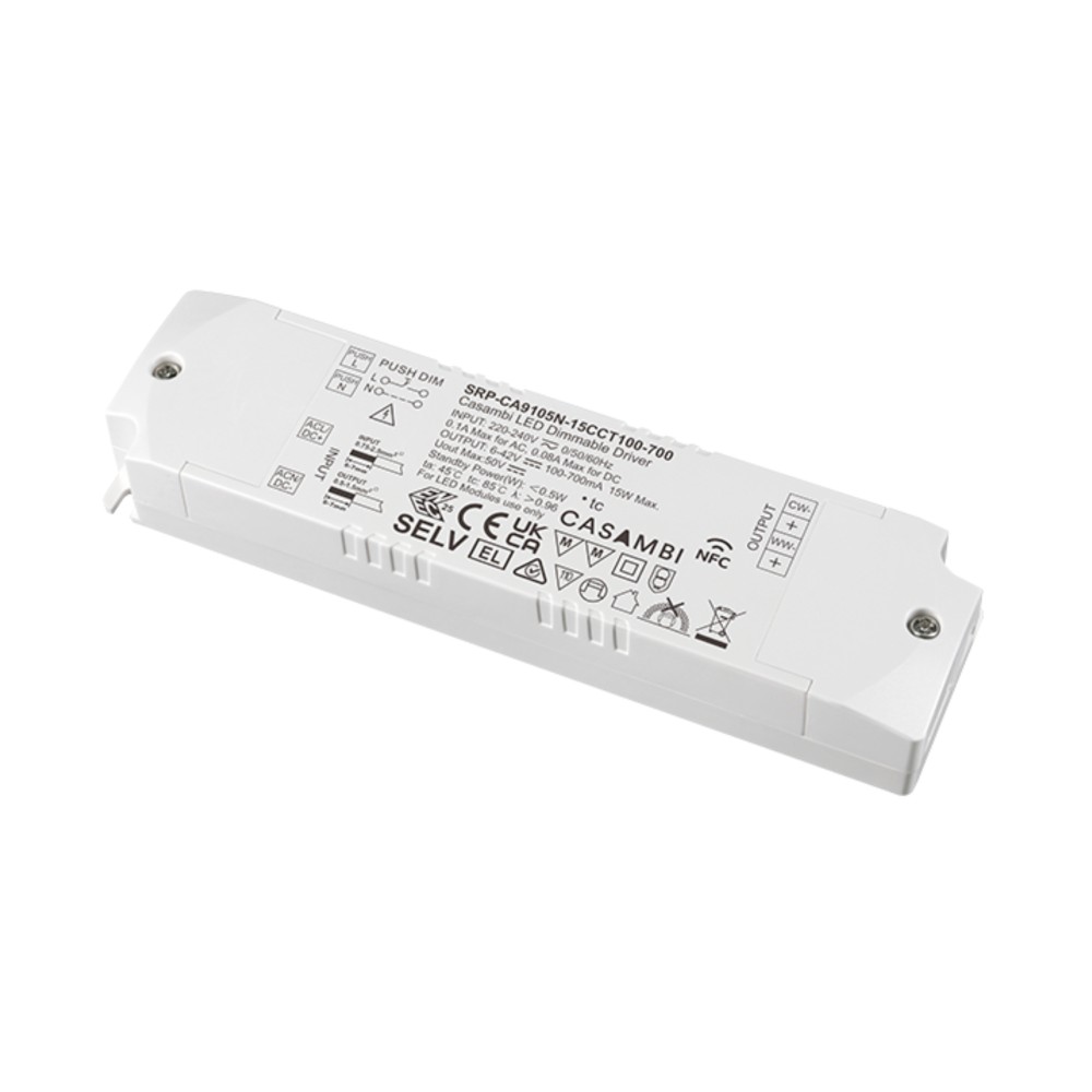 LED Driver CC Casambi 15W 6-42V 2 kênh NFC - SRP-CA9105N-15CCT100-700 slide 2