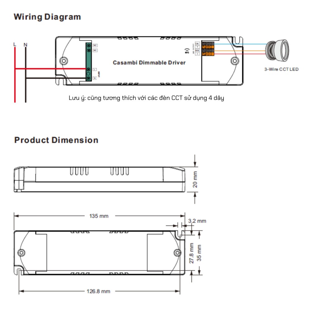 LED Driver CC Casambi 15W 6-42V 2 kênh NFC - SRP-CA9105N-15CCT100-700 slide 3