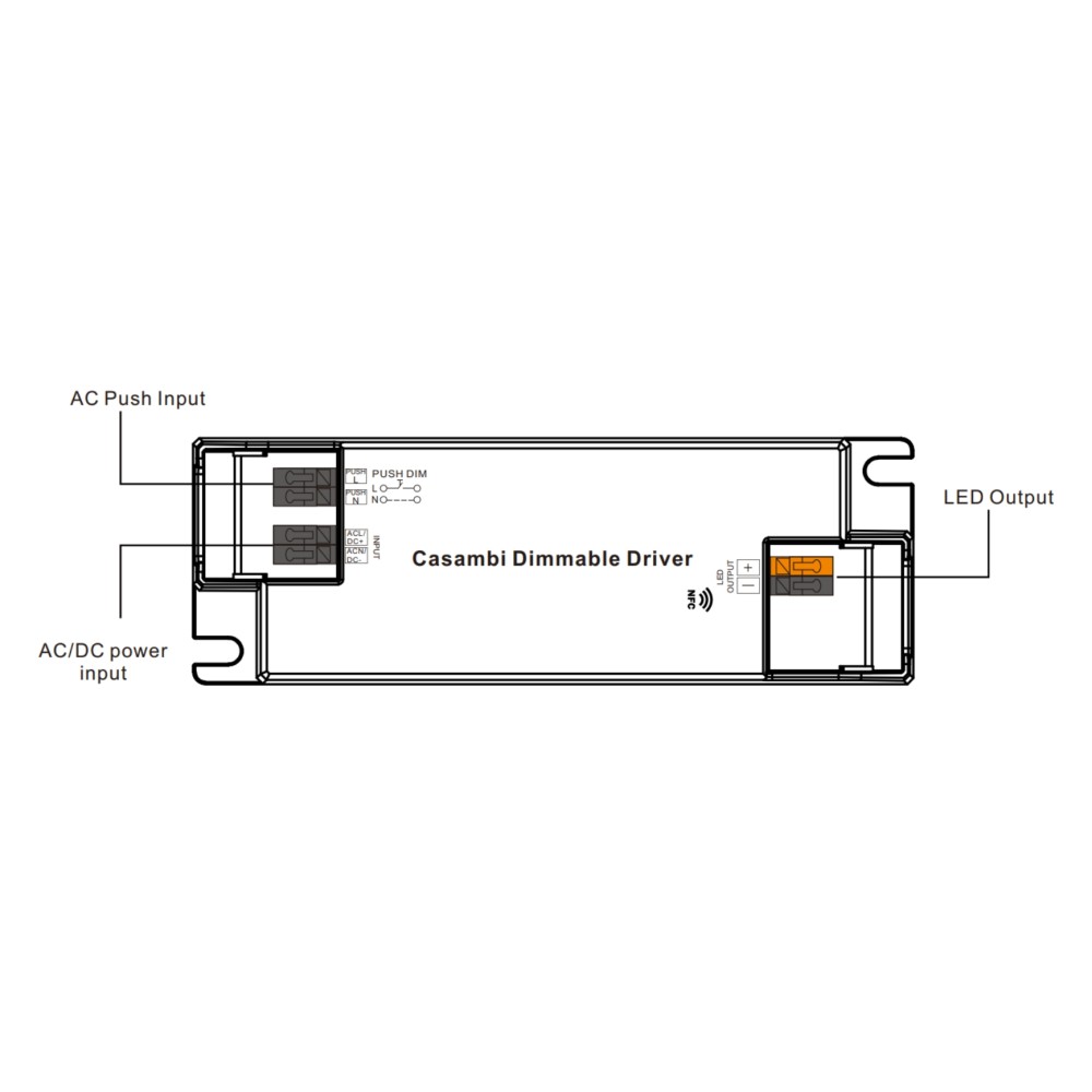 LED Driver CC Casambi 25W 6-54V 1 kênh NFC - SRP-CA9105N-25CC250-700 slide 2