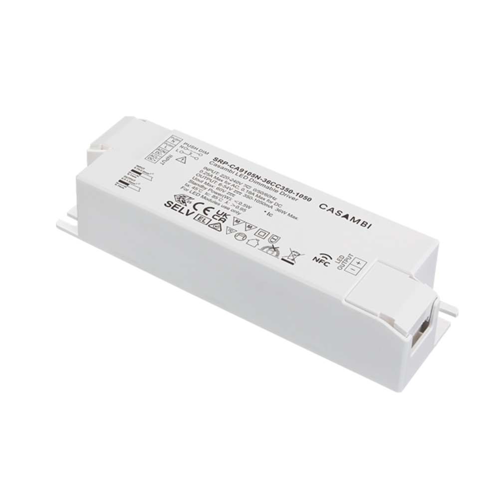 LED Driver CC Casambi 36W 6-54V 1 kênh NFC - SRP-CA9105N-36CC350-1050 slide 2
