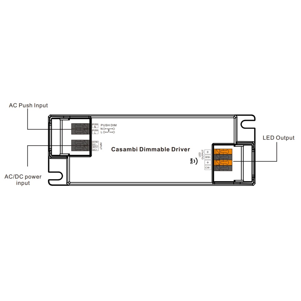 LED Driver CC Casambi 36W 6-54V 2 kênh NFC - SRP-CA9105N-36CCT350-1050 slide 3