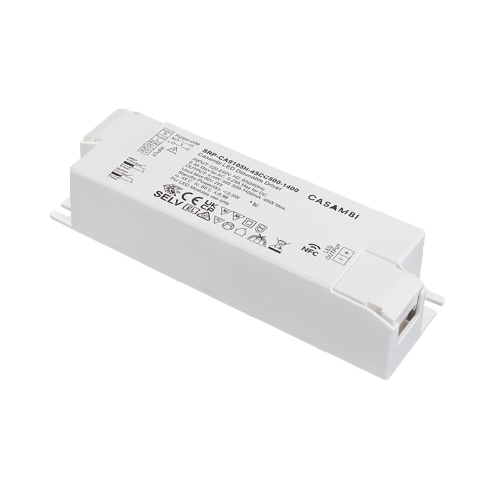 LED Driver CC Casambi 45W 6-54V 1 kênh NFC - SRP-CA9105N-45CC500-1400 slide 3