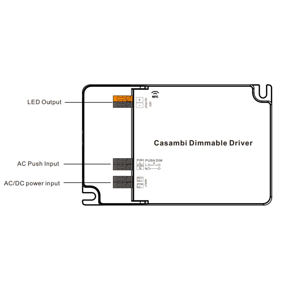 LED Driver CC Casambi 65W 6-54V 1 kênh NFC - SRP-CA9105N-65CC500-1500 slide 3