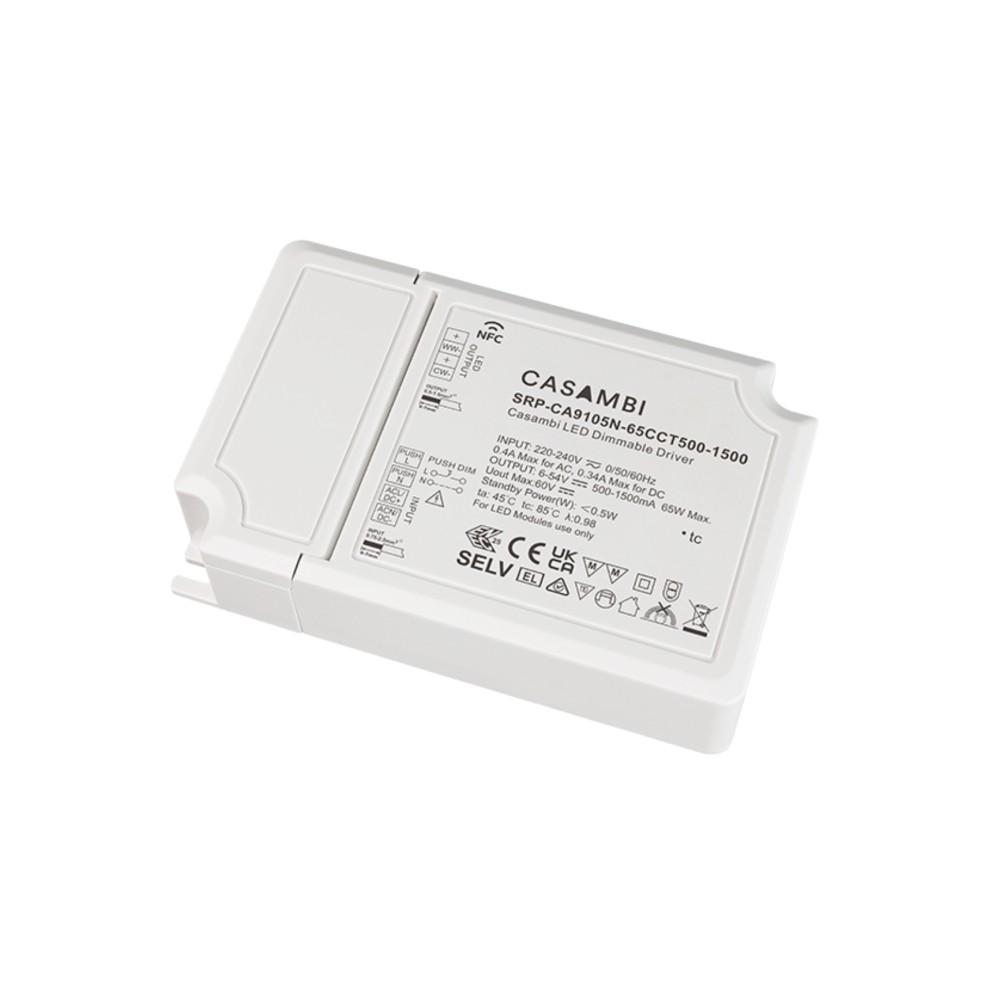 LED Driver CC Casambi 65W 6-54V 2 kênh NFC - SRP-CA9105N-65CCT500-1500 slide 2