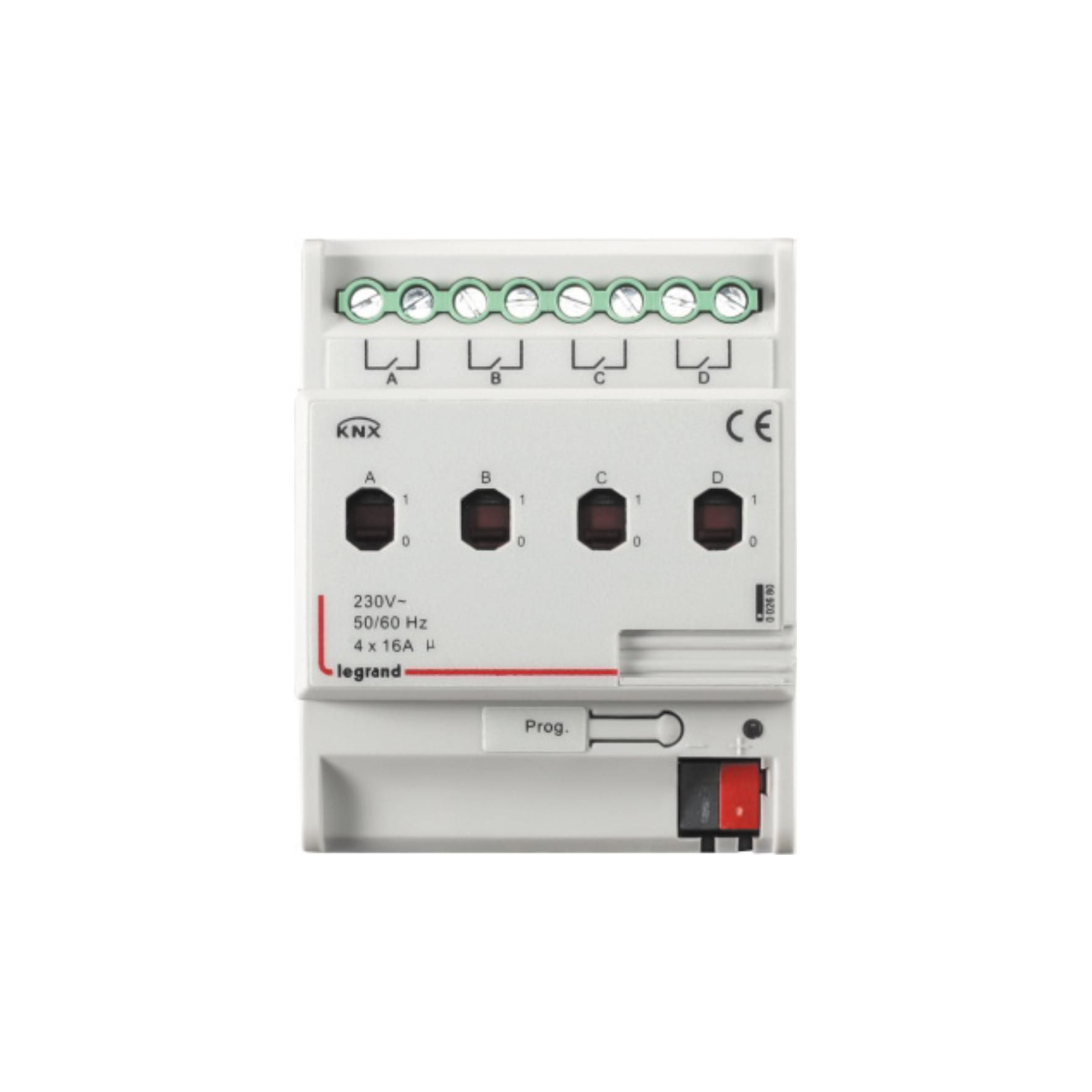 Bộ điều khiển KNX On/Off với 4 đầu ra 16A Legrand - 002680