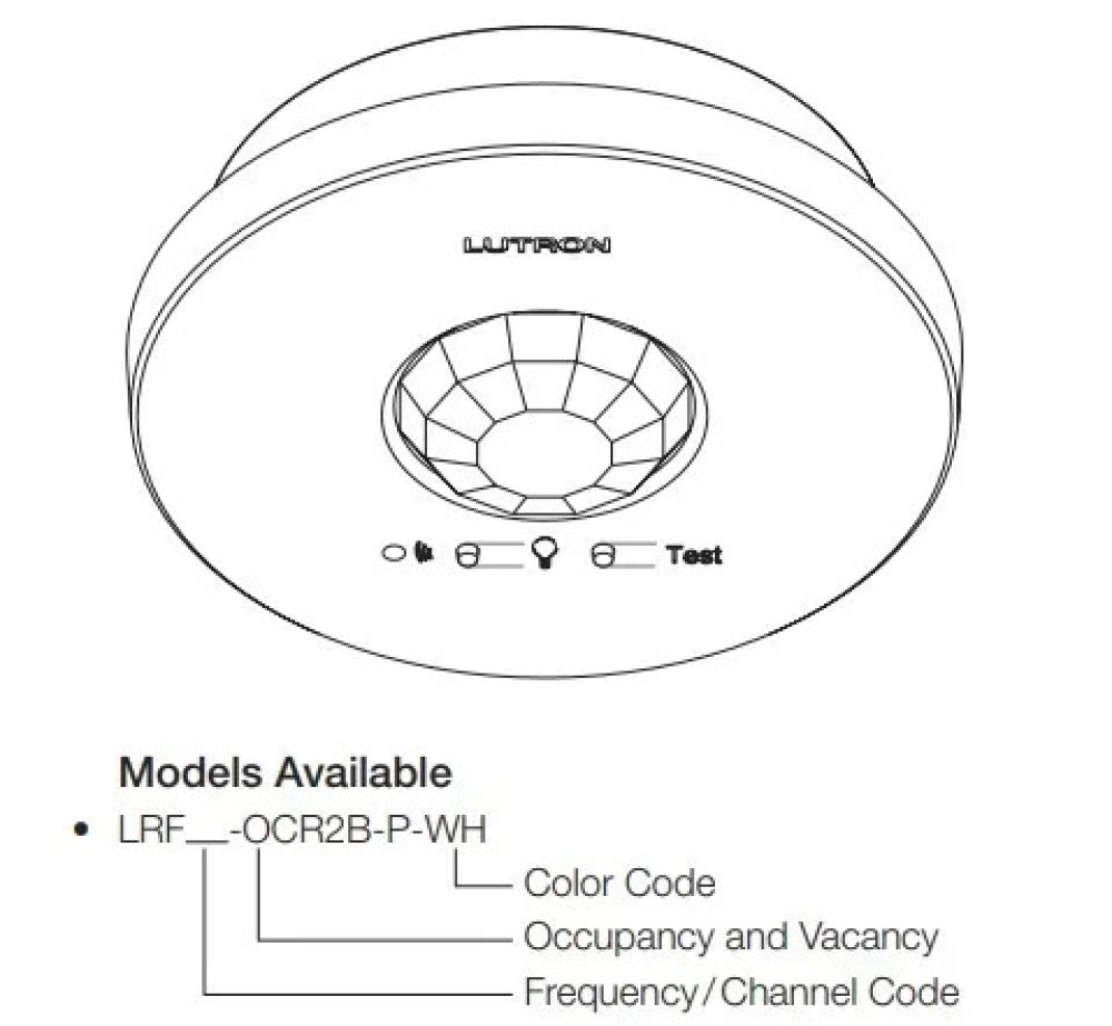 Cảm biến hiện diện không dây gắn trần Lutron - LRF7-OCR2B-P-WH slide 1