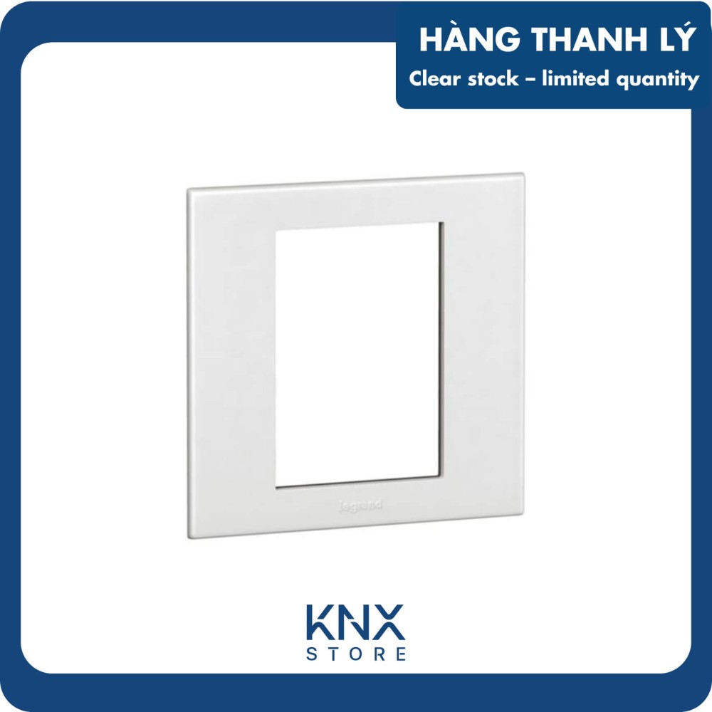 Mặt che đơn 3M vuông (92x92) trắng BS Legrand - 575160