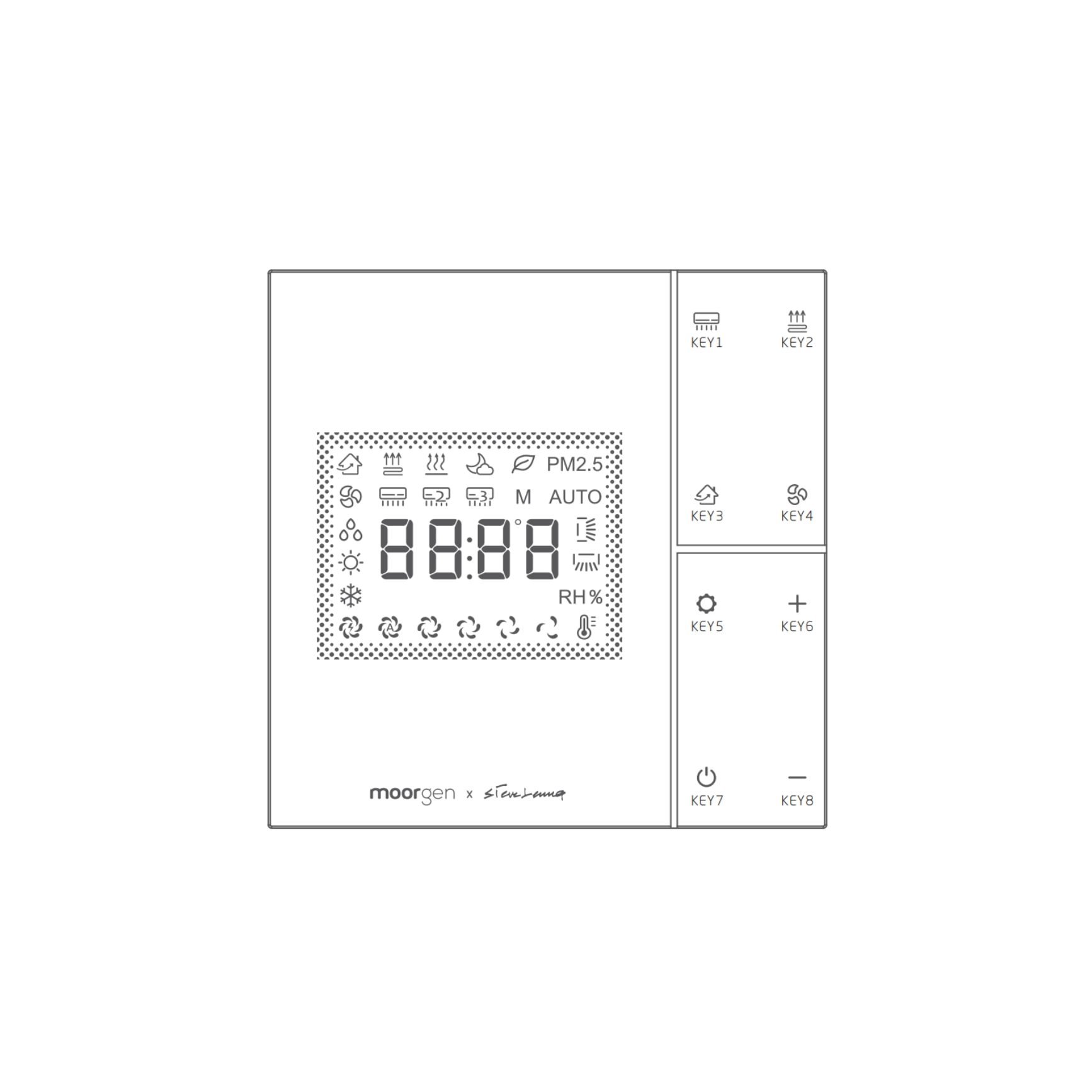 Bảng điều khiển Steve Leung KNX thermostat Moorgen - MK8070-CXX slide 2