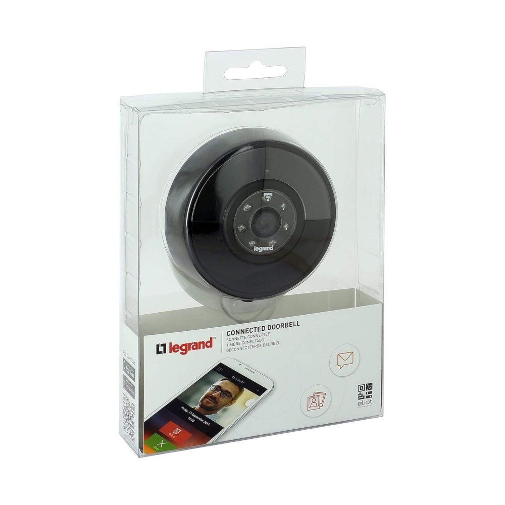Nút bấm chuông cửa đen Legrand - 094231 slide 1