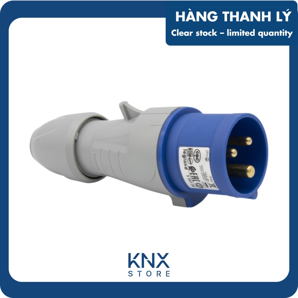 Phích cắm công nghiệp IP44 32A 2P+E Legrand - 555234