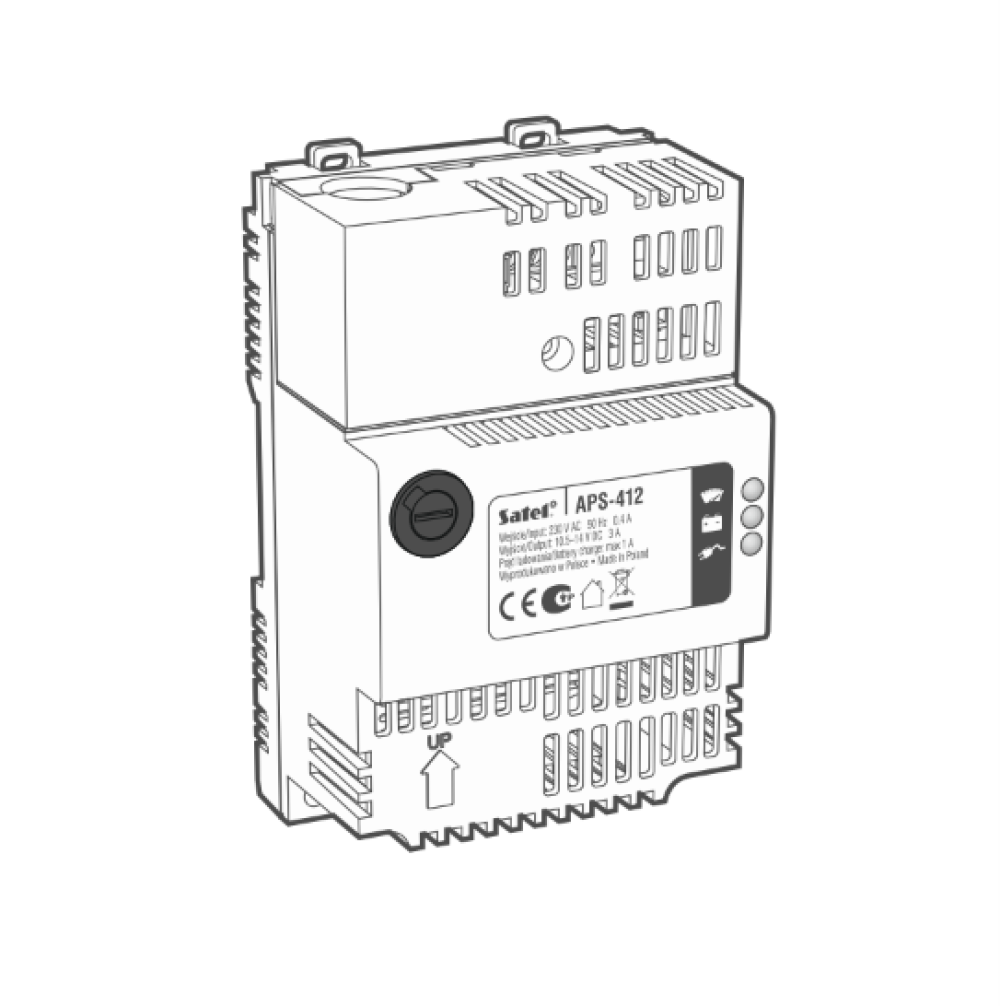 Bộ cấp nguồn dự phòng Satel - APS-412 slide 1