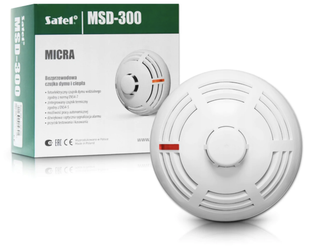 Cảm biến báo khói không dây Satel - MSD-300 slide 1