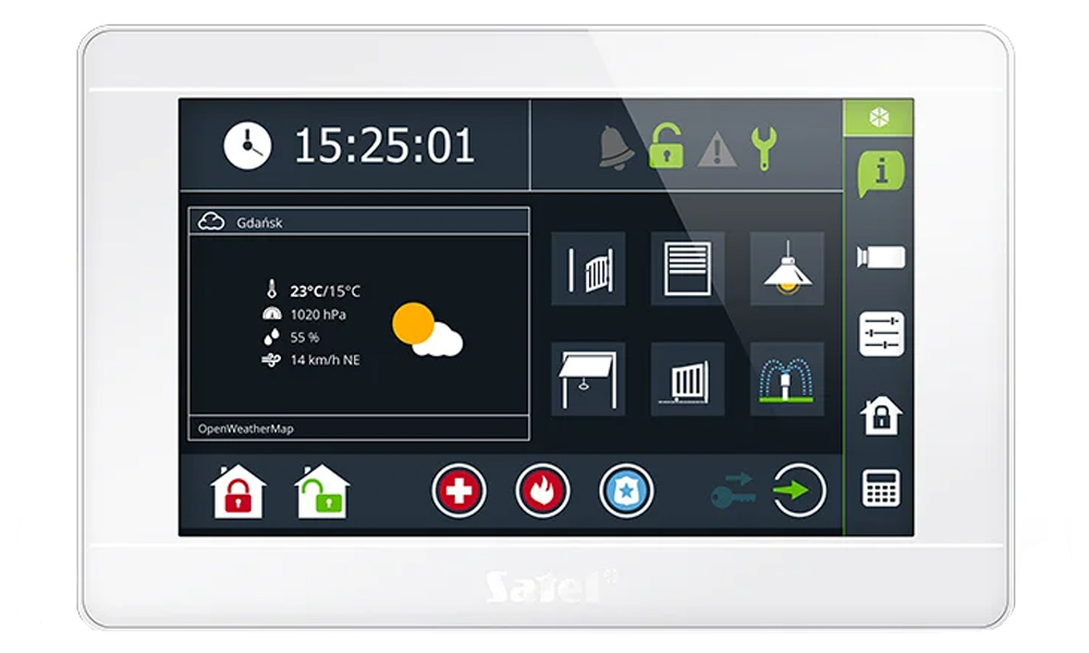Màn hình điều khiển cảm ứng Satel - INT-TSI-W