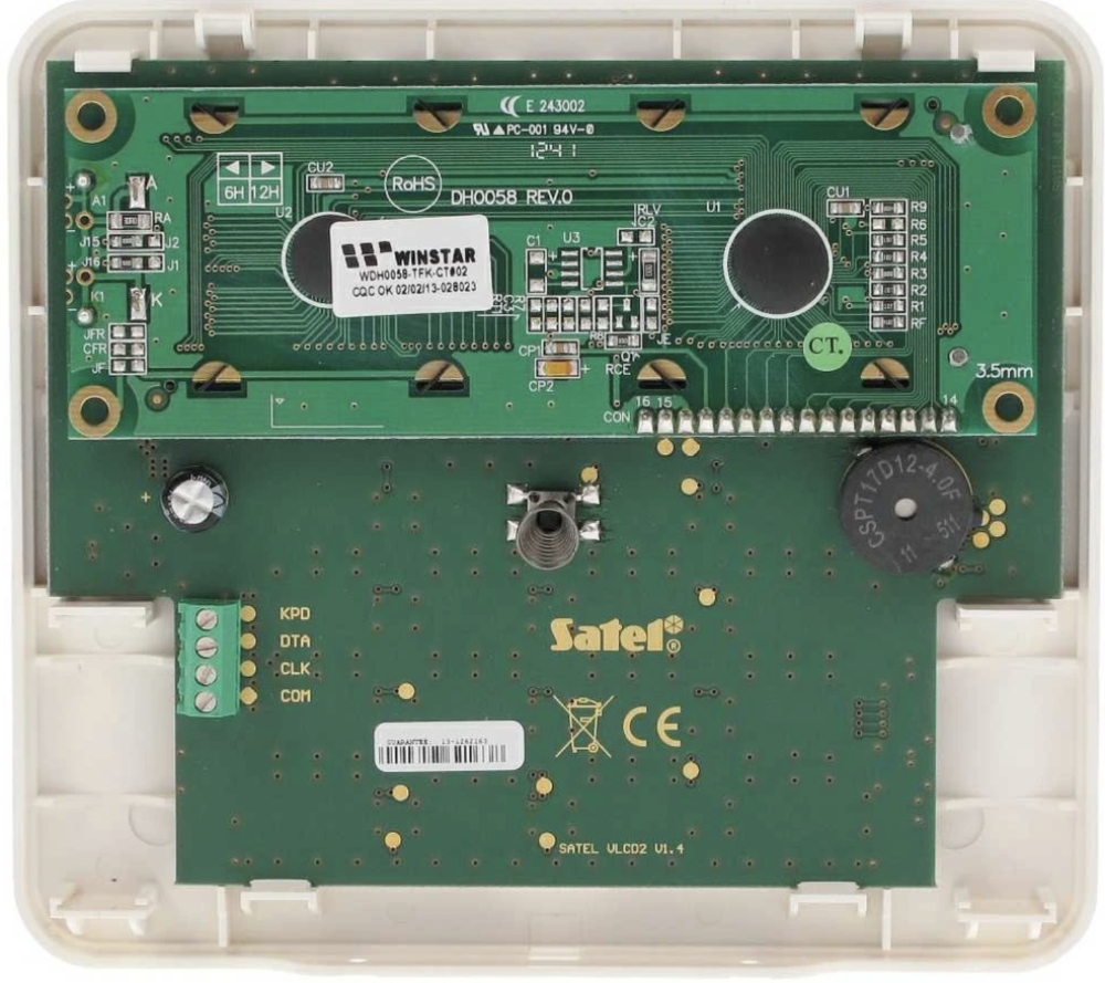Màn hình điều khiển hệ thống an ninh Satel - VERSA-LCDM-WH slide 2