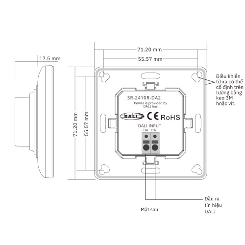 Công tắc điều khiển xoay DALI-2 Sunricher - SR-2410R-DA2 slide 2