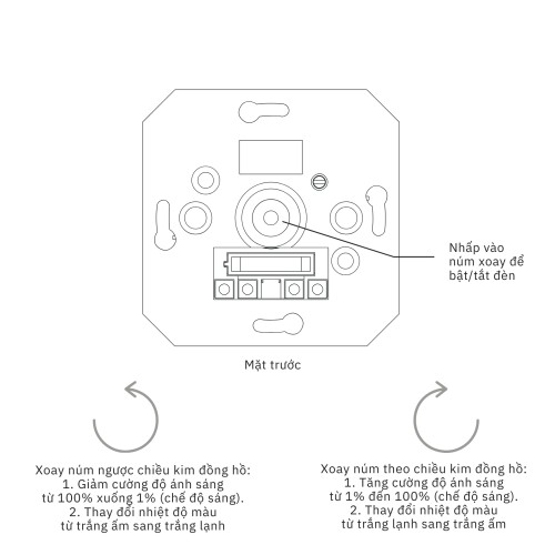 Công tắc điều khiển xoay DALI MCU DT8 CCT Sunricher - SR-2400RB-NF-CCT slide 1