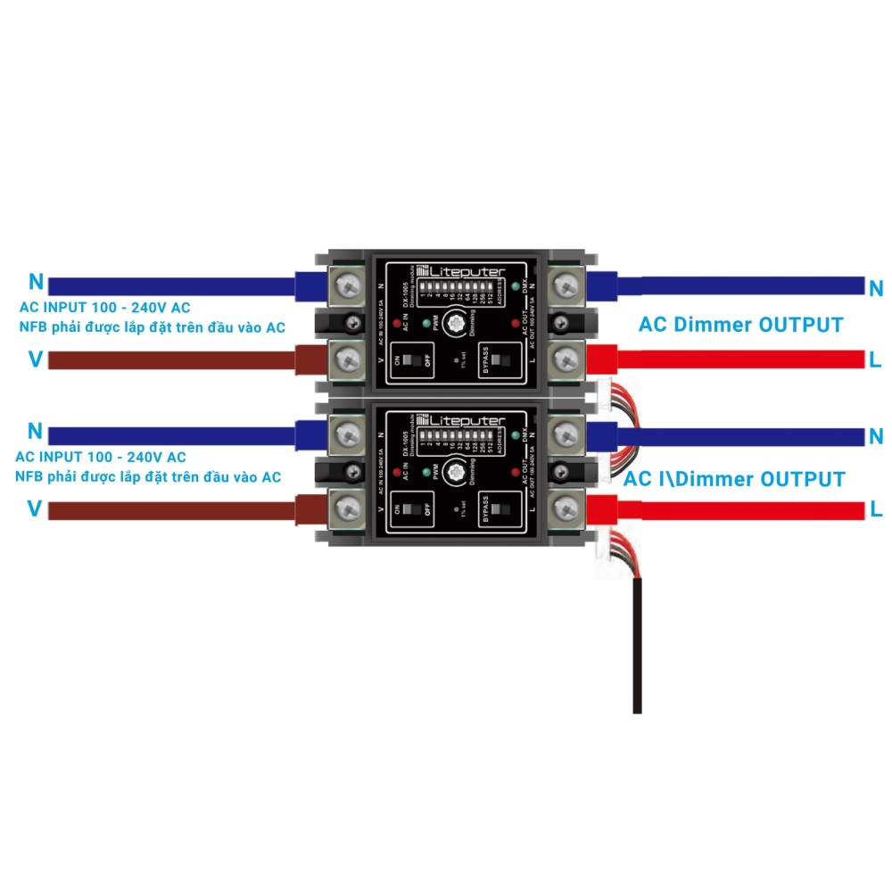Thiết bị DMX Dimmer Mosfet Lite-Puter - DX-1005 slide 4