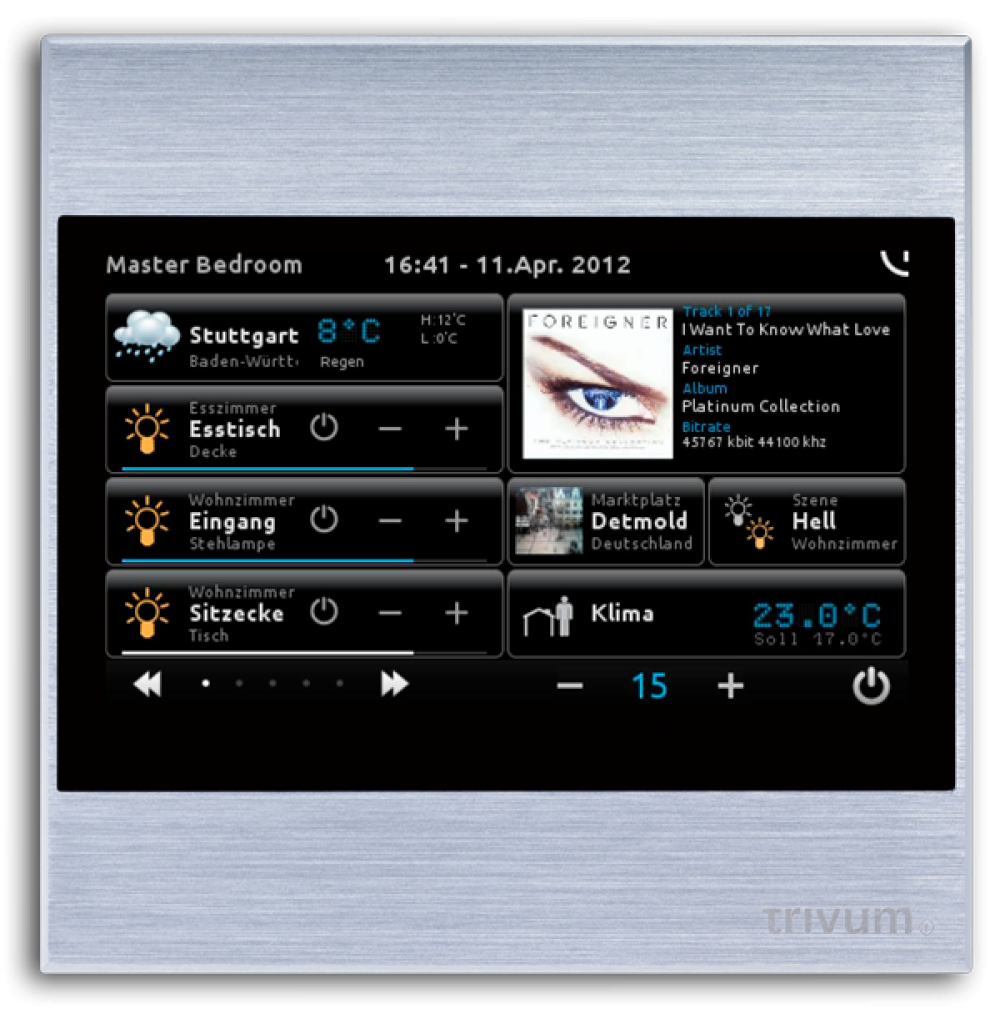 Màn hình cảm ứng KNX 4.3 inch Ethernet TouchPad4 Trivum slide 2