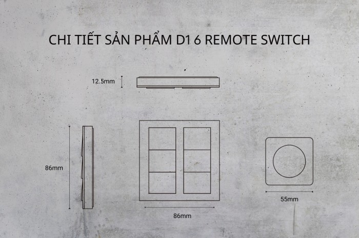 Công tắc điều khiển 6 phím không dây Casambi Siqitech D1-CB01 (10)
