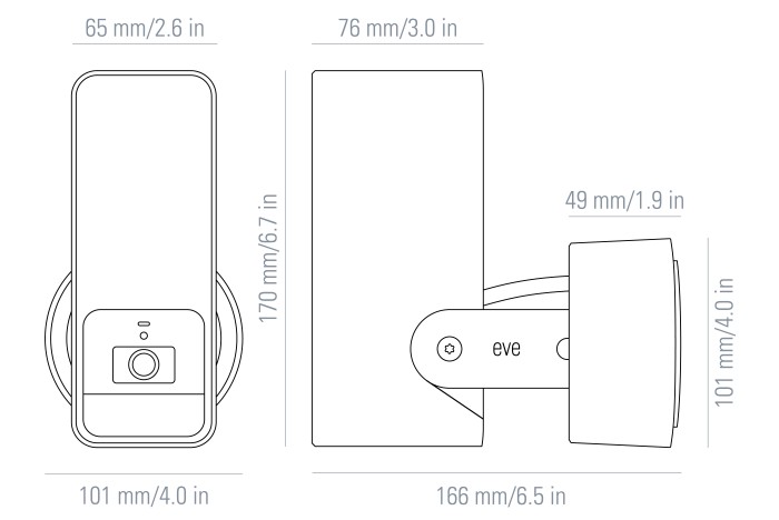 Camera ngoài trời ‎IP55 Eve Outdoor Cam 5