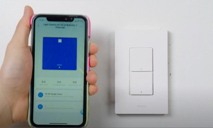 Công tắc chữ nhật H2 (US) - 2 nút 2 kênh Matter Aqara 5