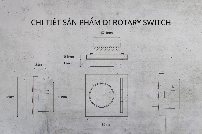 Công tắc điều khiển xoay 3 phím bấm Casambi D1 Siqitech XD1PN1L (7)