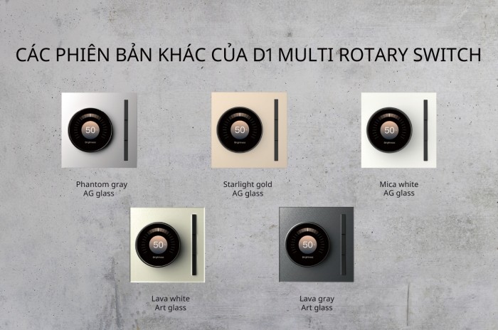 Công tắc điều khiển xoay LCD 3 phím Casambi D1 Siqitech XD1PN3L (5)