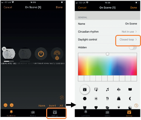 Daylight Control Settings