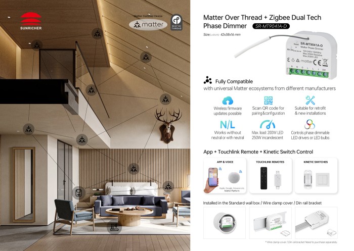 Bộ dimmer mini thông minh Matter over Thread + Zigbee (1)