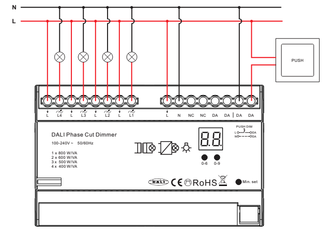 Sơ đồ kết nối với AC Push