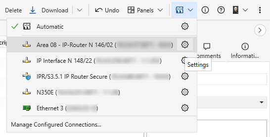 ConnectionManager Settings