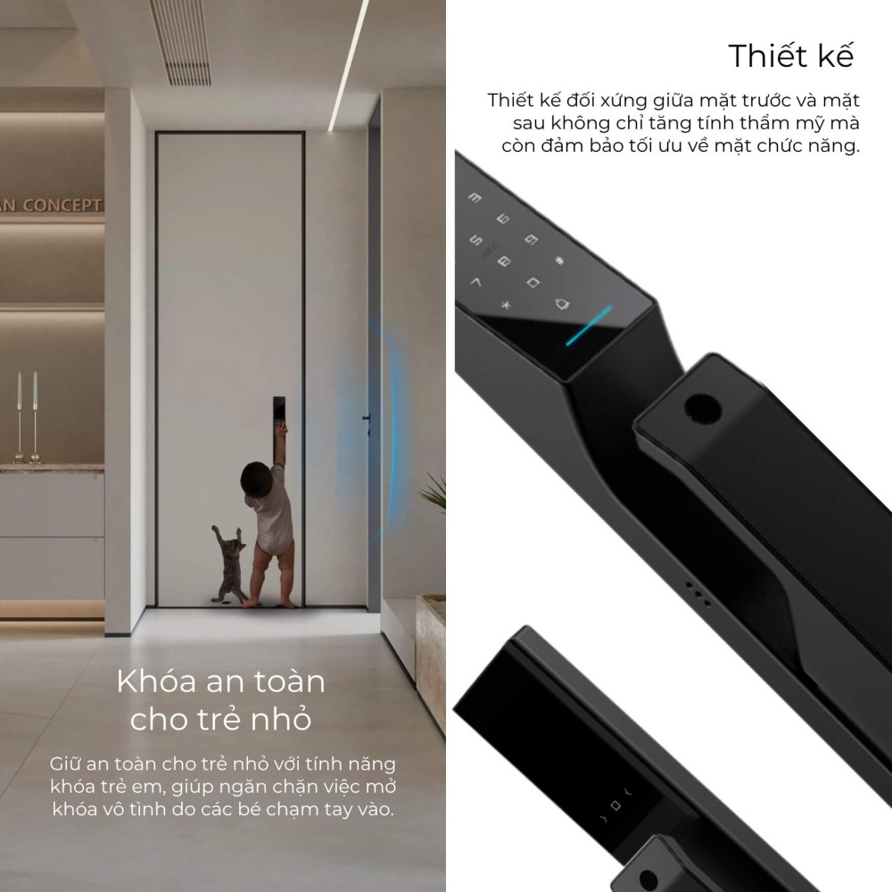 Khóa cửa thông minh vân tay tĩnh mạch T3+ Moorgen 2