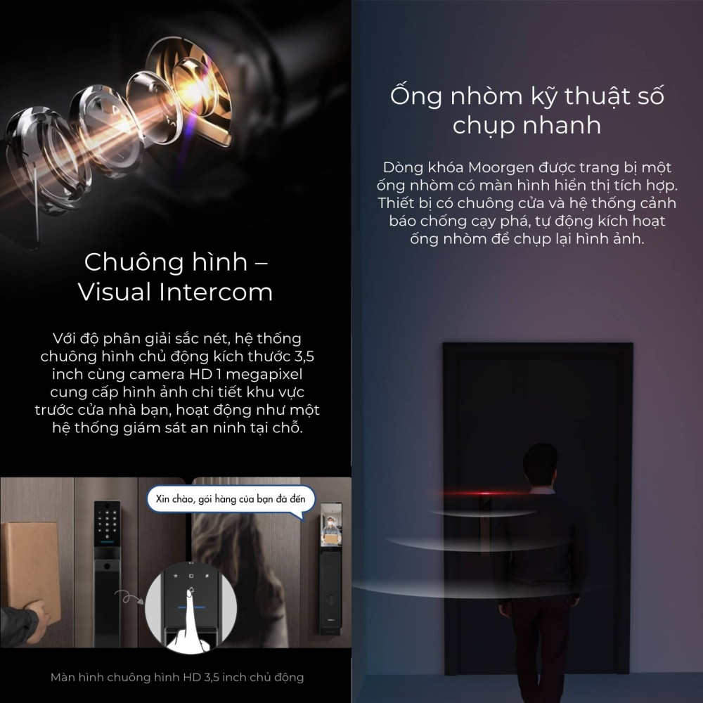 Khóa cửa thông minh vân tay tĩnh mạch X5+ Moorgen 4