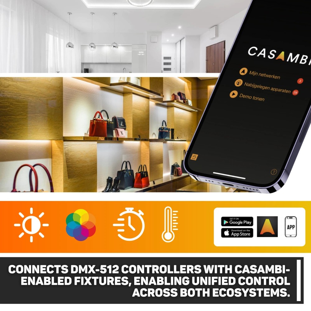 Bộ chuyển đổi DMX sang Casambi chọn ngữ cảnh SceneDMXcas 2