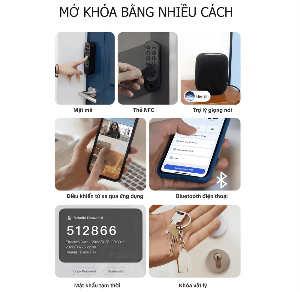 Khóa cửa thông minh U200 Matter Aqara 2
